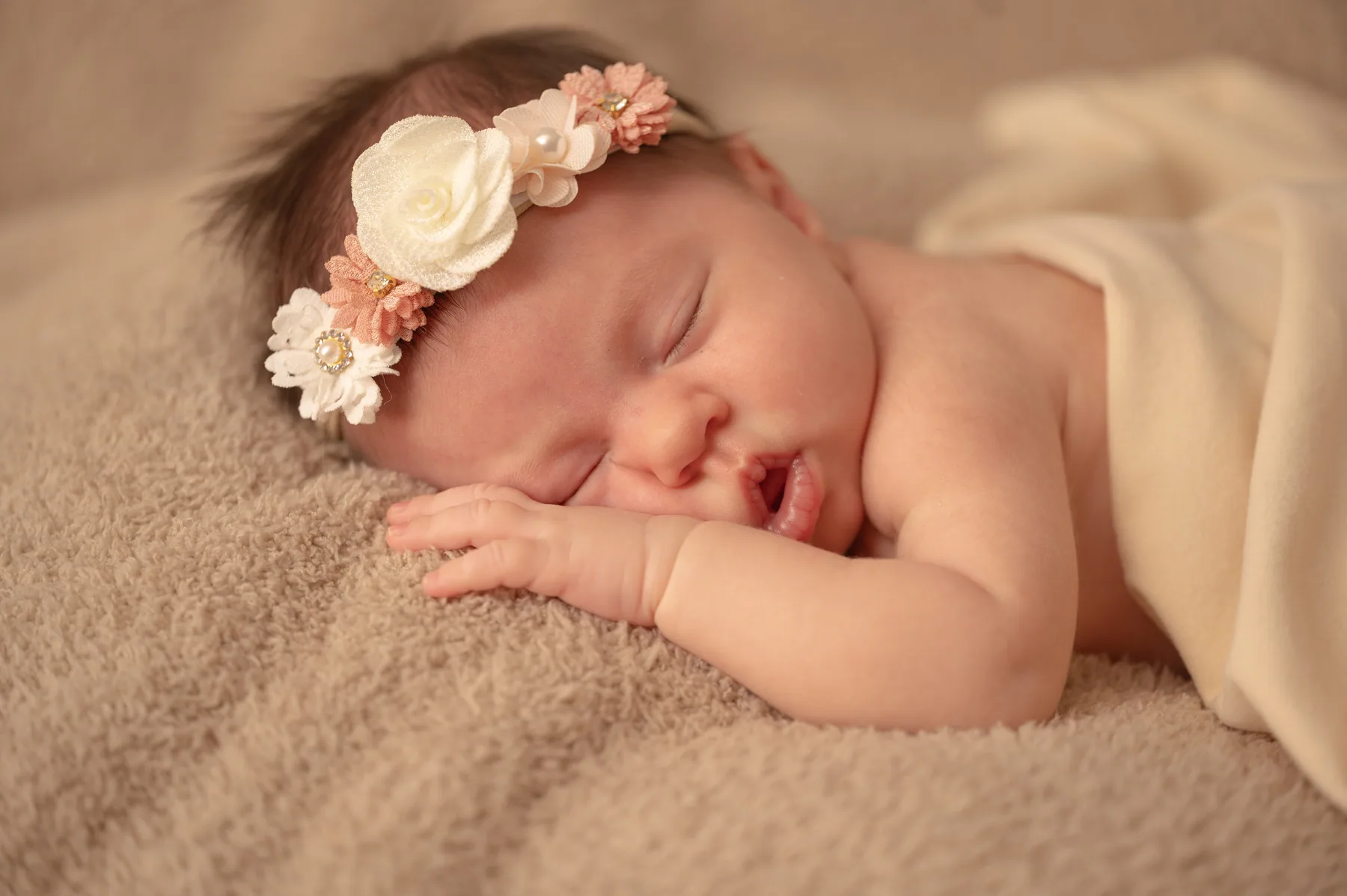 A sleeping newborn